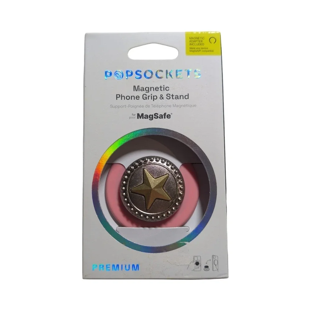 38-O PopSockets Magnetic Phone Grip w/ MagSafe Magnetic Adapter Ring Lone Star